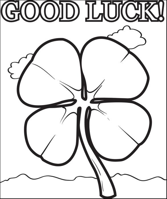 Good Luck Coloring Pages
 Free Printable Shamrock Coloring Pages For Kids