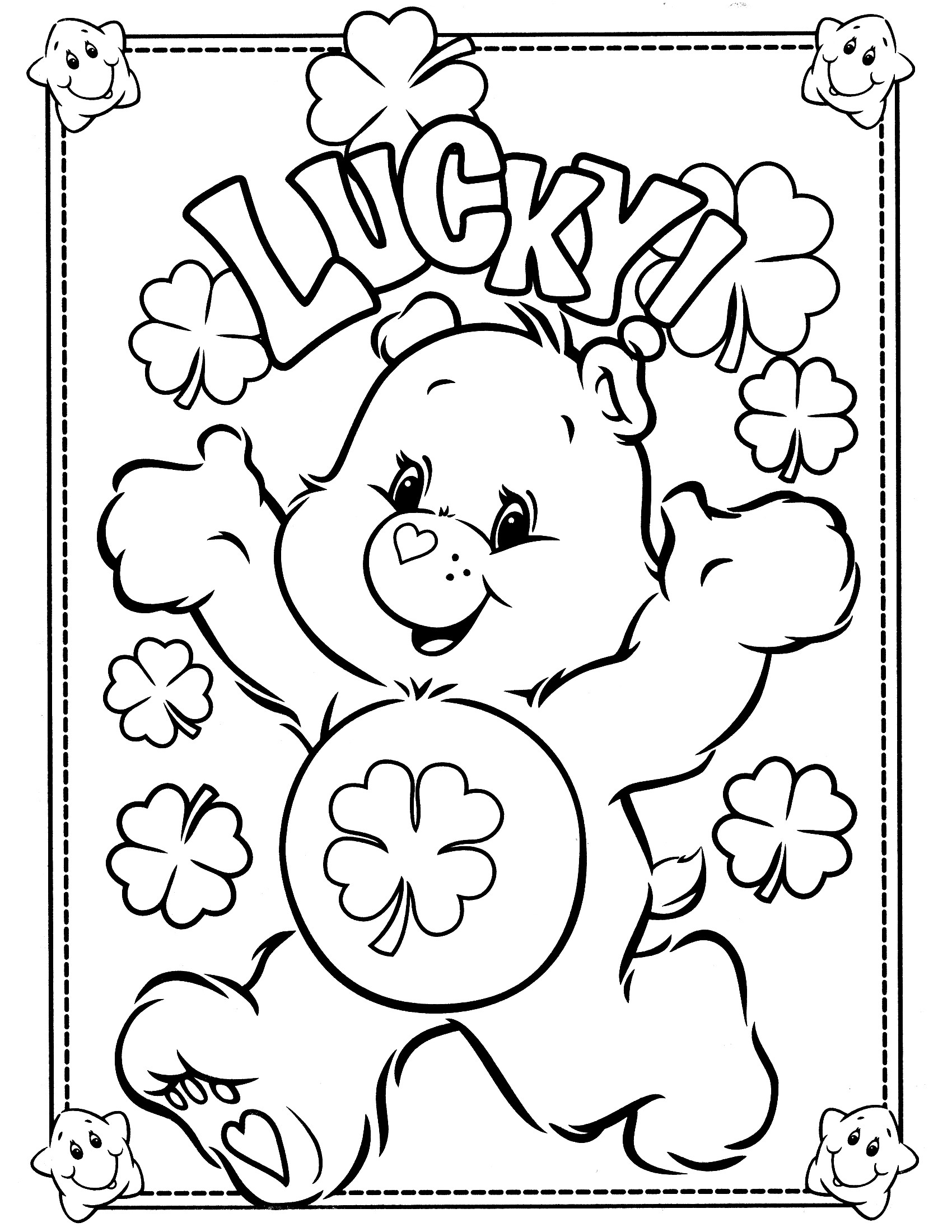 Good Luck Coloring Pages
 Good Luck Bear Coloring Pages AZ Coloring Pages