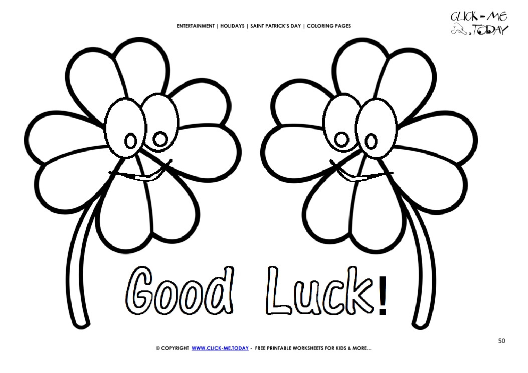 Good Luck Coloring Pages
 good luck coloring pages