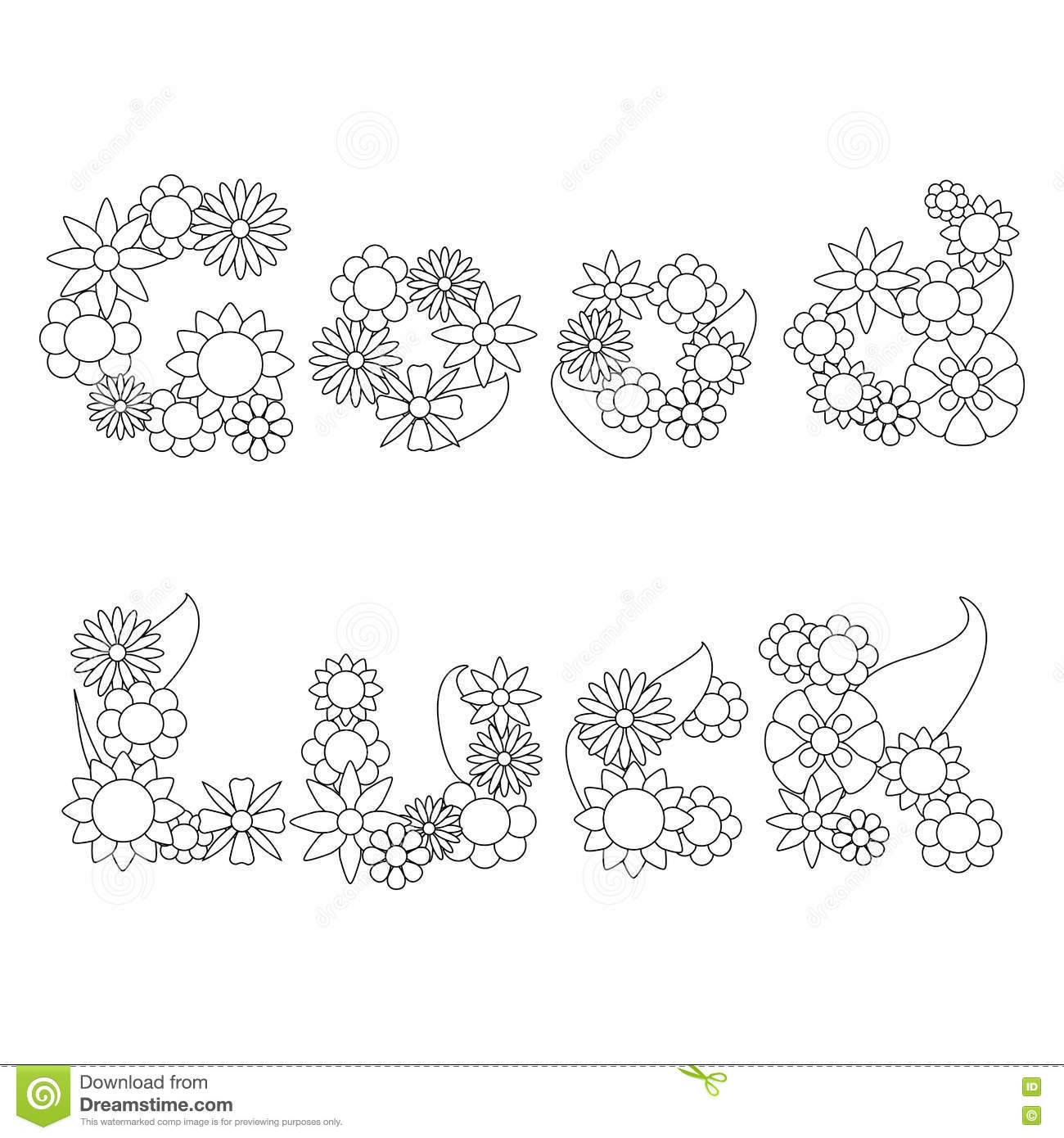 Good Luck Coloring Pages
 Good Luck Banner Vector Cartoon Vector