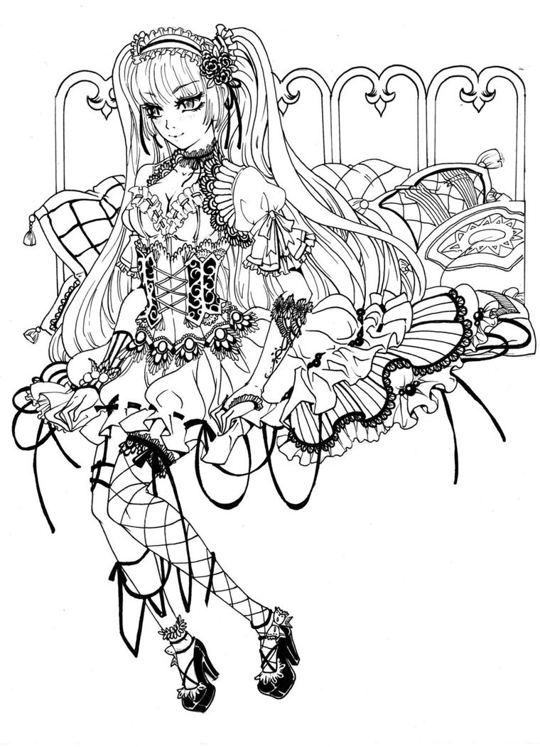 Goth Coloring Book
 gothic i sketch by BerryKuro on DeviantArt