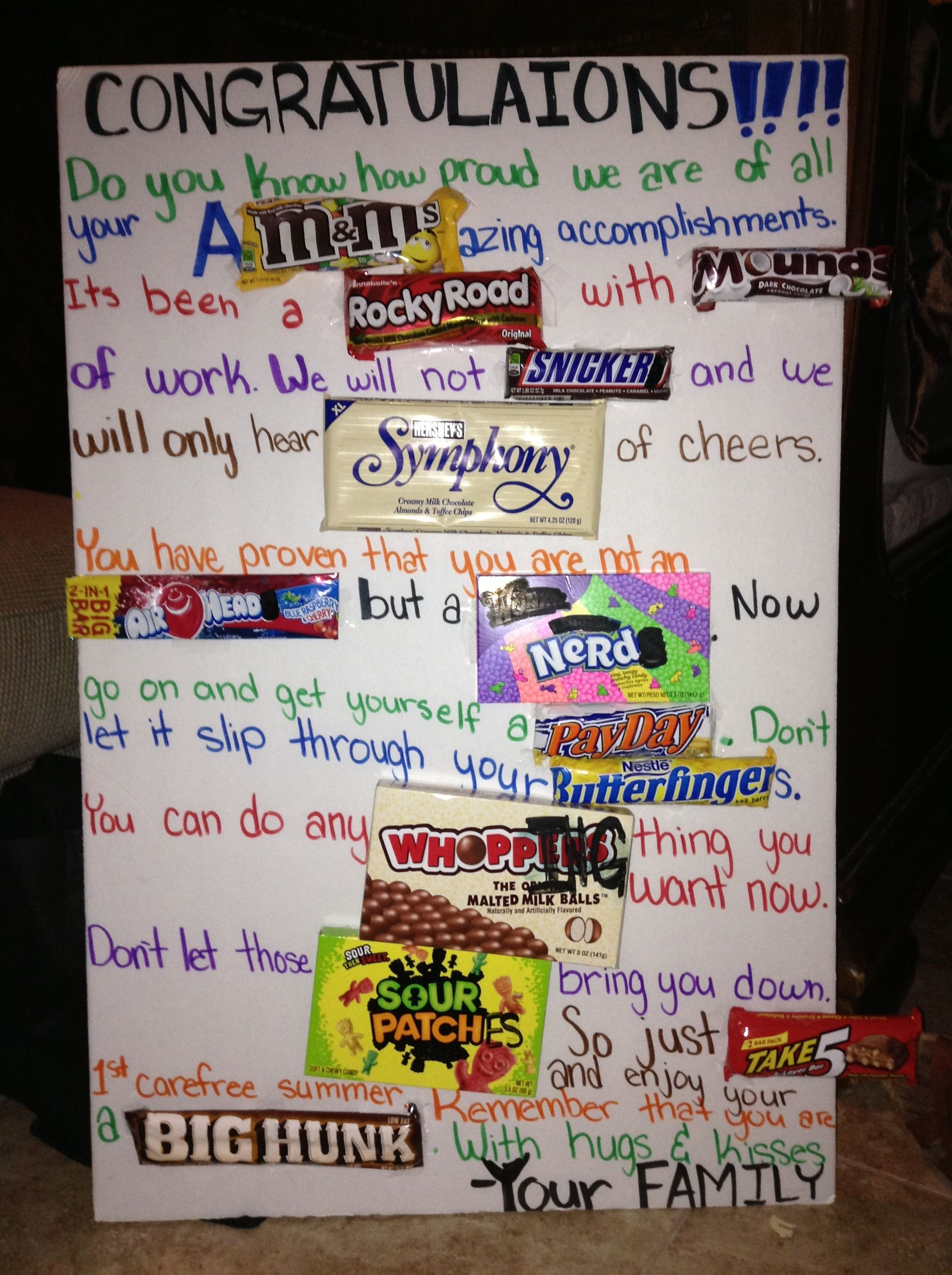 Best ideas about Graduation Gift Ideas For Brother
. Save or Pin Congratulation candy card I actually made this for my Now.