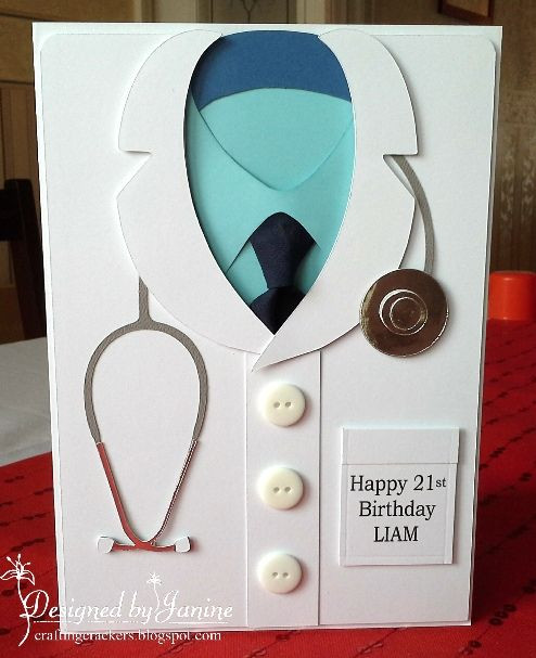 Graduation Gift Ideas For Doctors
 Handmade doctor s coat card with stethoscope all cut