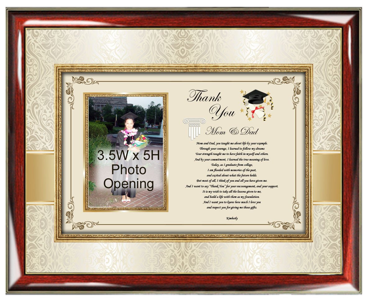 Graduation Gift Ideas From Parents
 Graduation present parents picture photo frame thank you