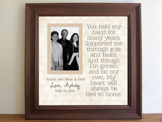 Graduation Gift Ideas From Parents
 Graduation Custom Picture Frame for Parents Graduation