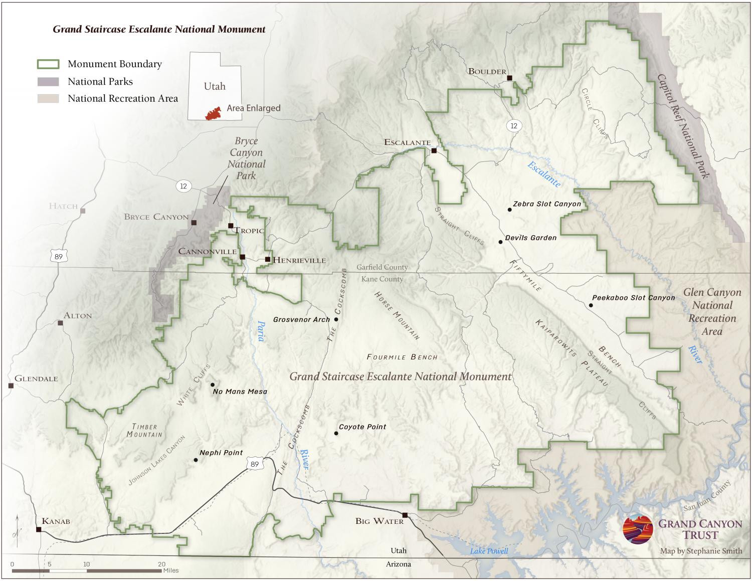 Best ideas about Grand Staircase Escalante Map
. Save or Pin Grand Staircase Escalante National Monument Map Now.