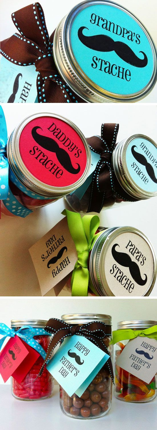 Grandfather Gift Ideas
 Grandpa’s Stache Jar