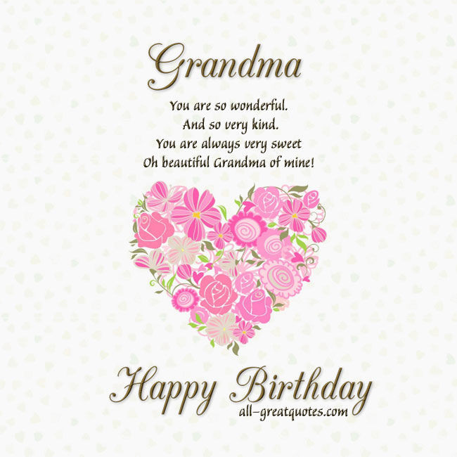 Grandma Birthday Quote
 Grandma Happy Birthday s and for