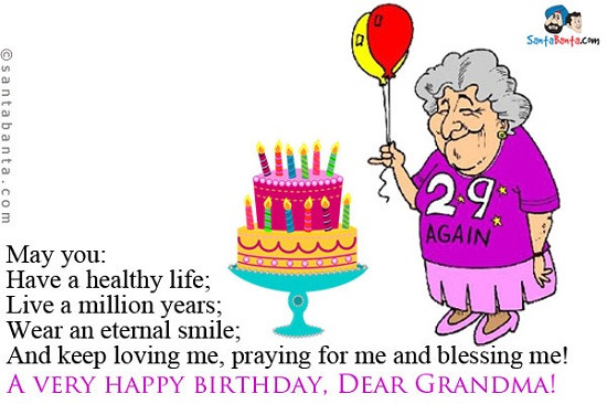Grandma Birthday Quote
 Lovely Happy Birthday Grandma Wishes Messages