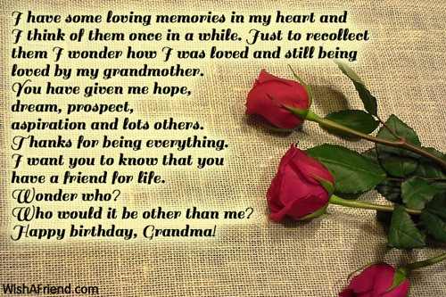 Grandma Birthday Quote
 Birthday Wishes For Grandmother