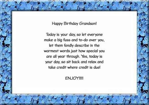 Grandson Birthday Quote
 35 Happy Birthday Grandson Wishes
