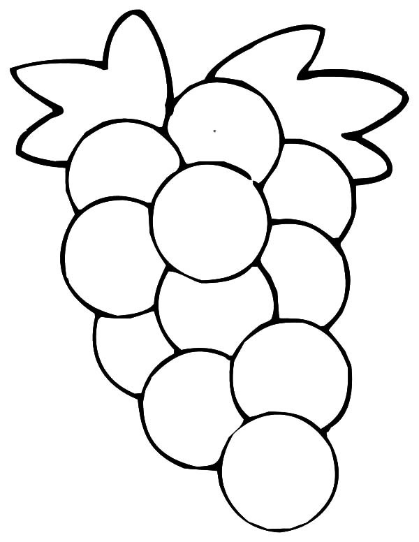 Grapes Coloring Pages
 Drawing Grapes Coloring Pages
