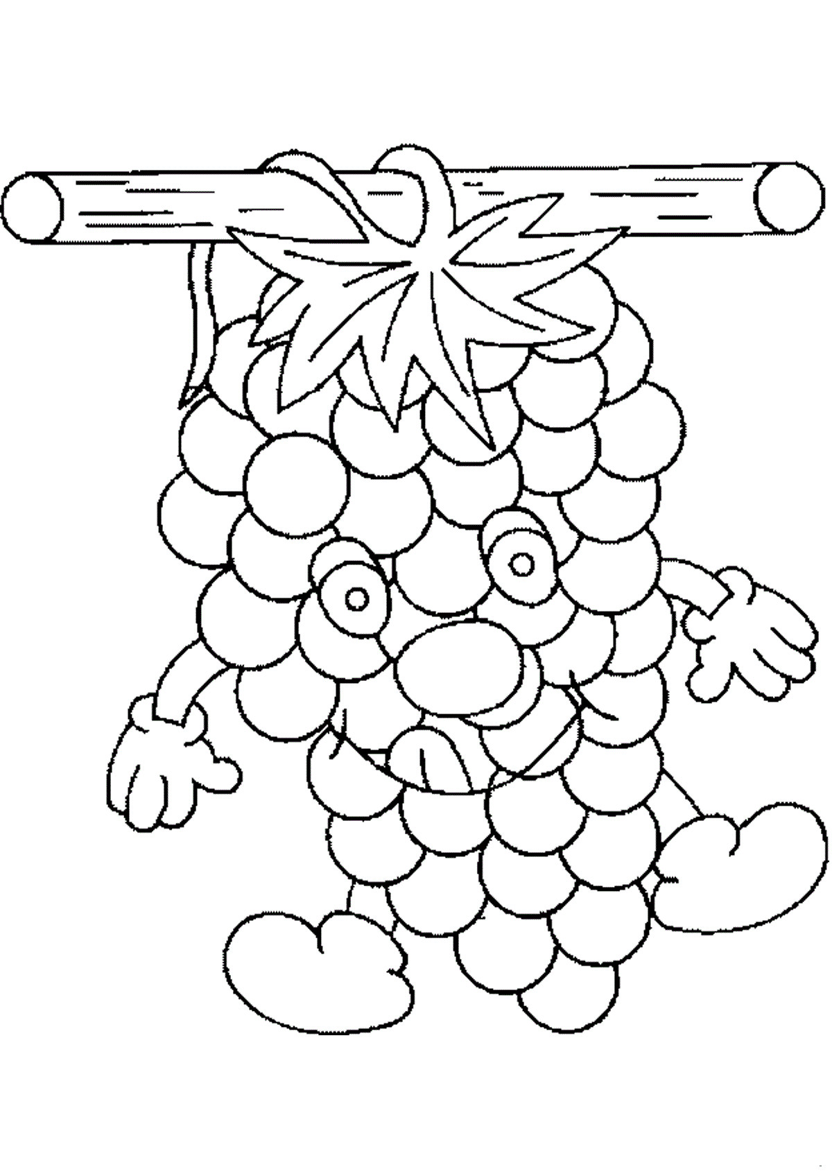 Grapes Coloring Pages
 Grapes coloring pages to and print for free