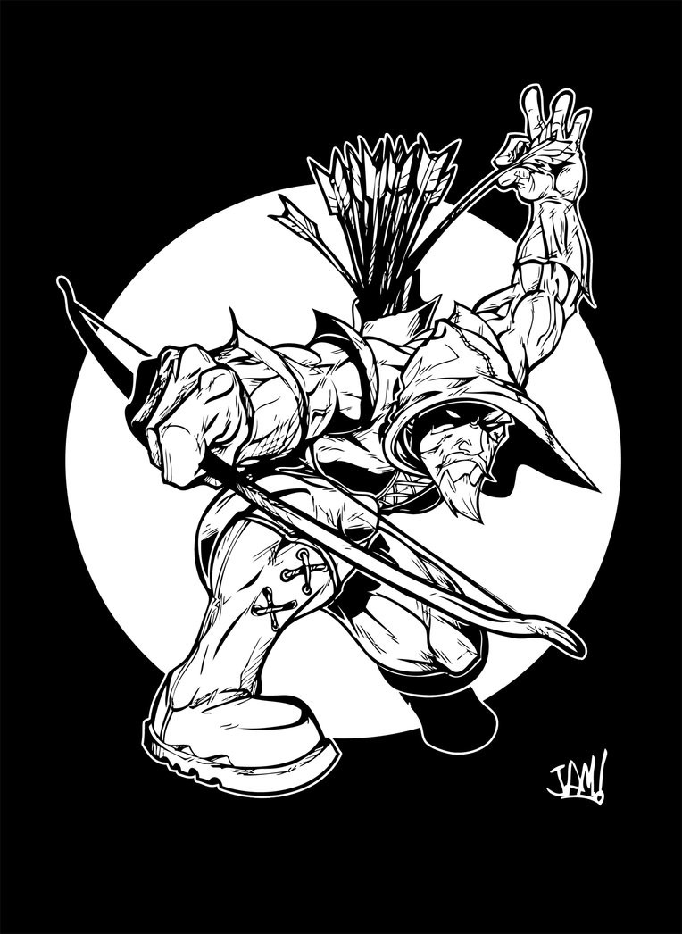 Green Arrow Coloring Pages
 Green arrow for coloring by jamce on DeviantArt