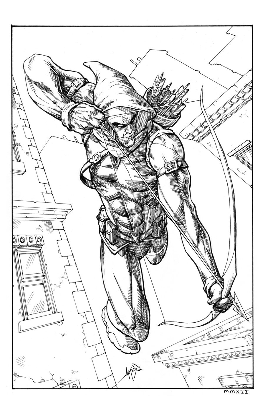 Green Arrow Coloring Pages
 Green Arrow Inks by jamesq on DeviantArt