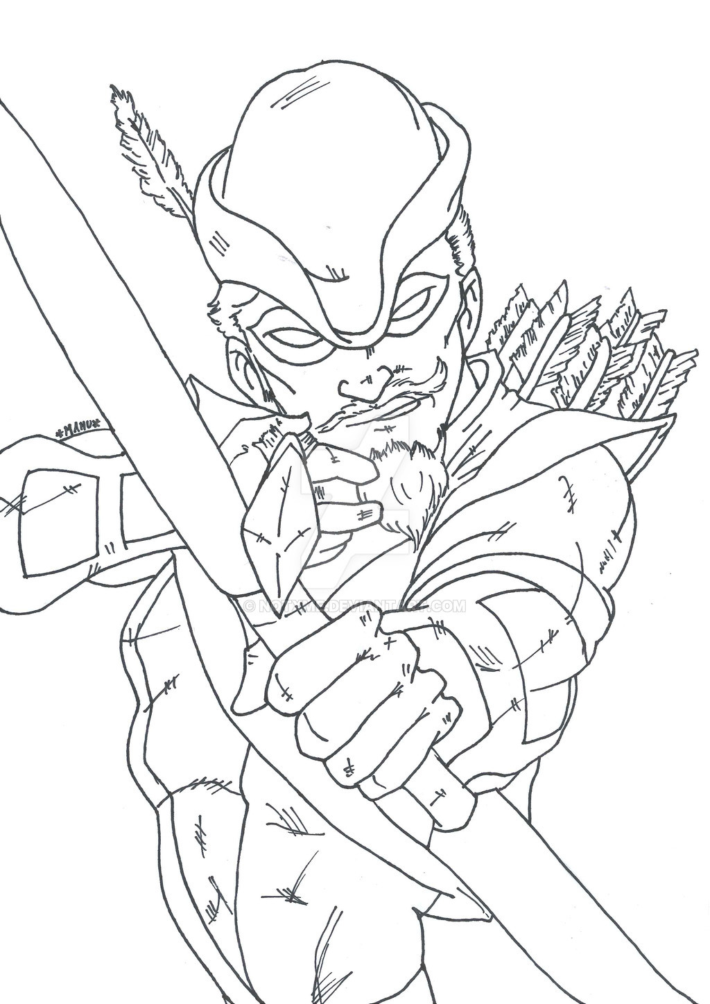 Green Arrow Coloring Pages
 Green Arrow Lineart by NotXMe on DeviantArt
