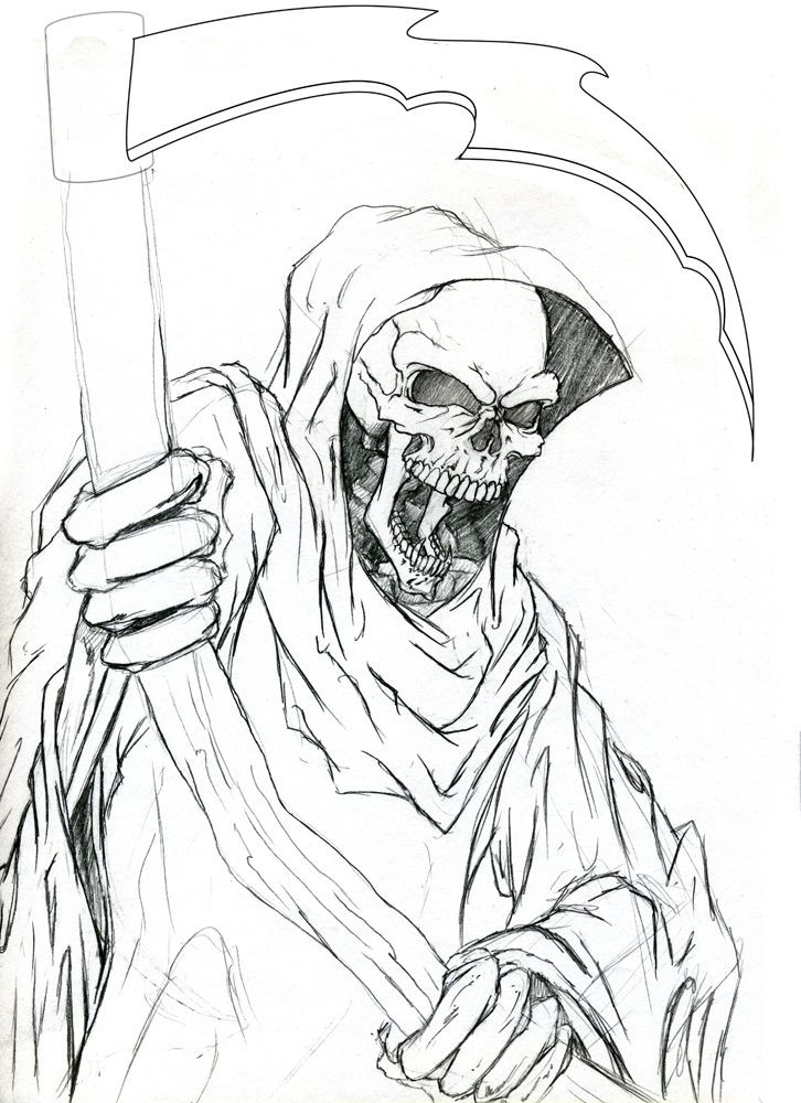Grim Reaper Coloring Pages
 38 best Evil Tattoo Outlines images on Pinterest