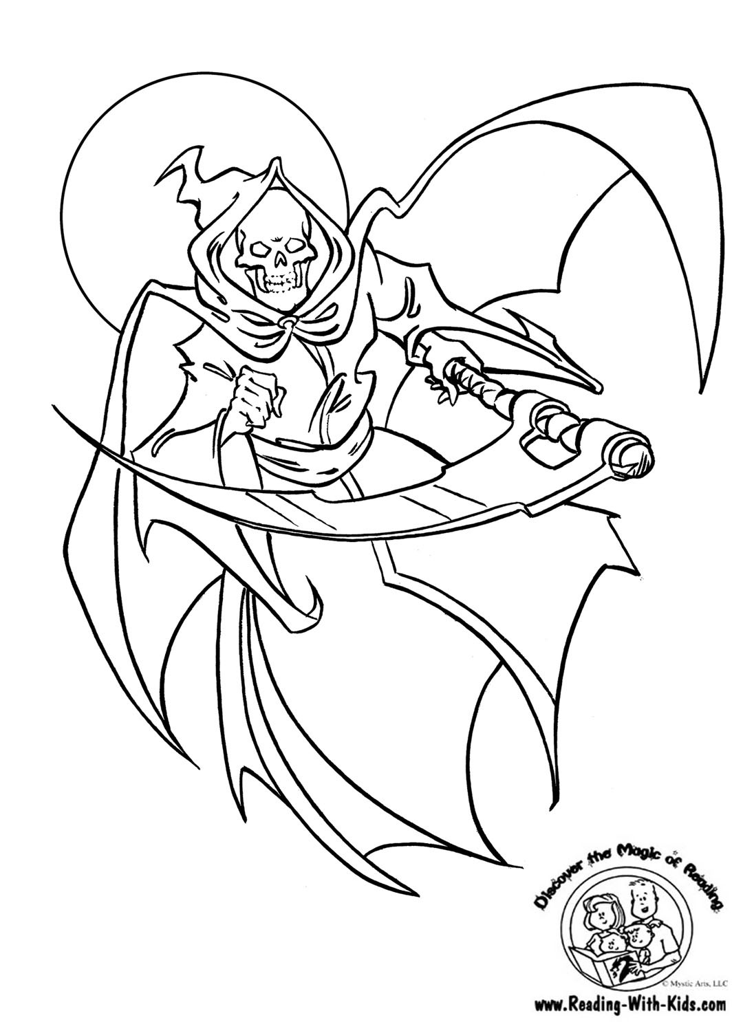 Grim Reaper Coloring Pages
 Halloween