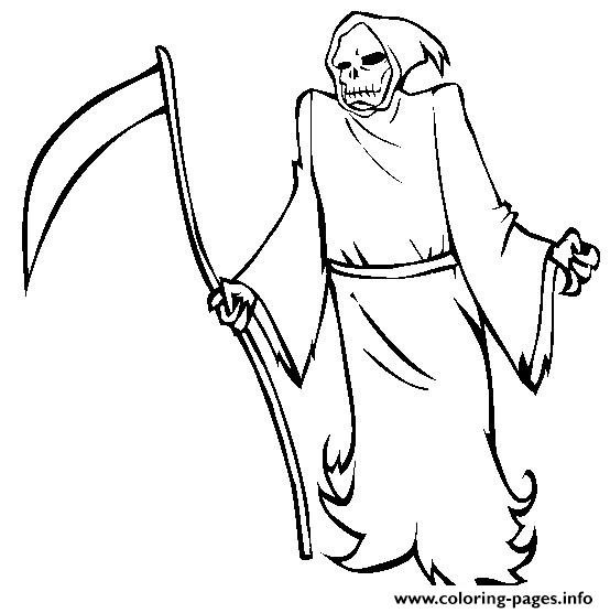 Grim Reaper Coloring Pages
 Halloween Grim Reaper S Free73fe Coloring Pages Printable