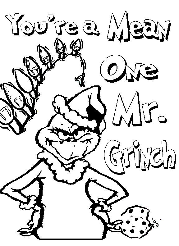 Grinch Coloring Pages
 Free Printable Grinch Coloring Pages For Kids