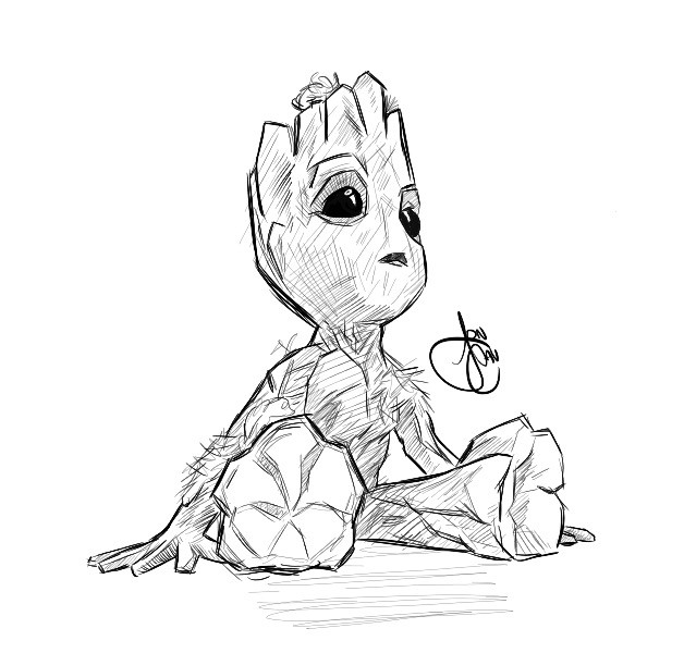 Groot Coloring Pages
 Baby Groot by joncav182 on DeviantArt