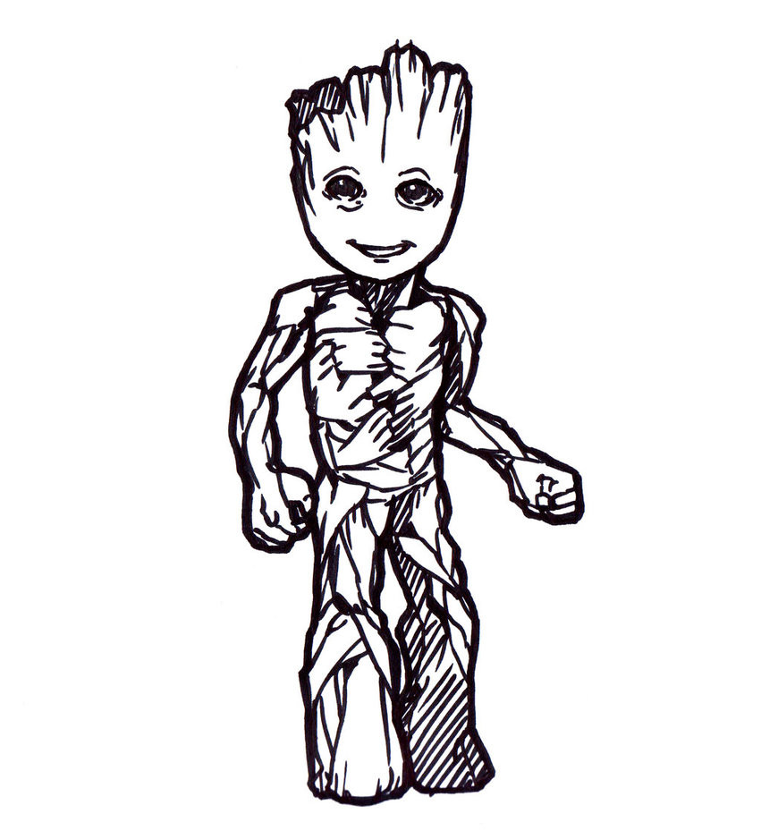 Groot Coloring Pages
 Baby Groot by Windam on DeviantArt