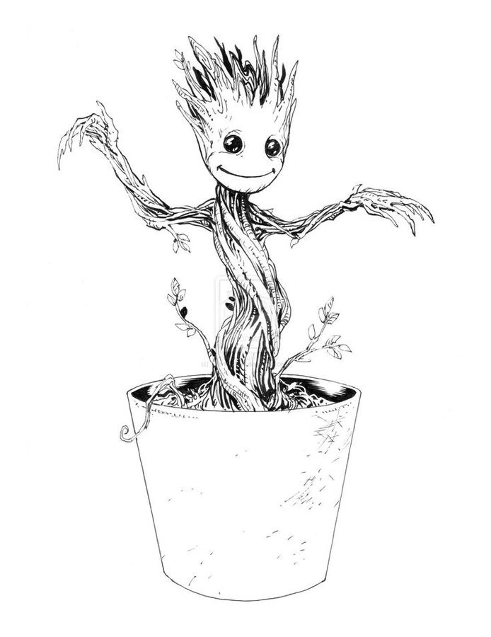 Groot Coloring Pages
 Coloring pages Groot printable for kids & adults free