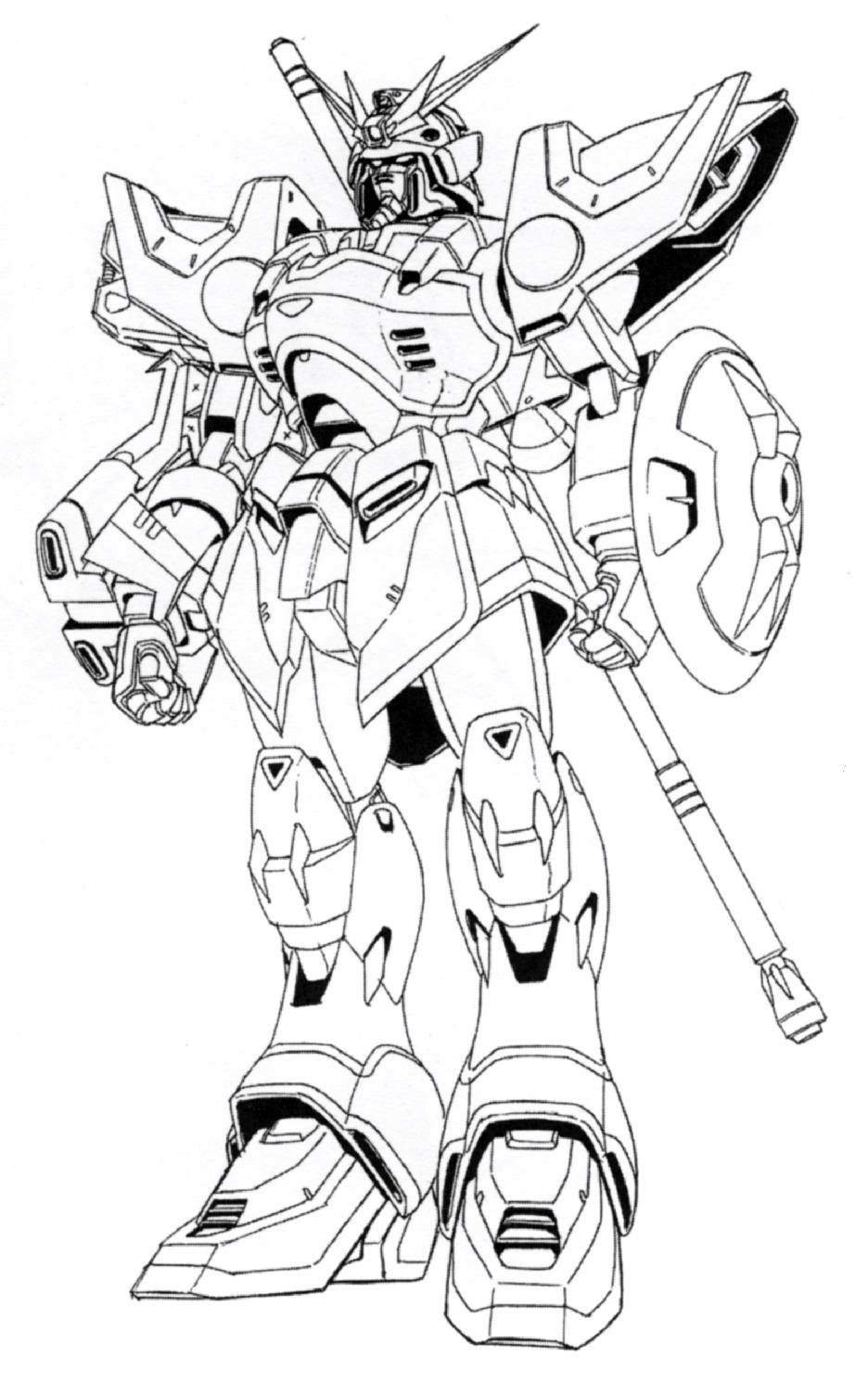 Gundam Coloring Pages
 Image XXXG 01S Gundam Shenlong Front View Lineart