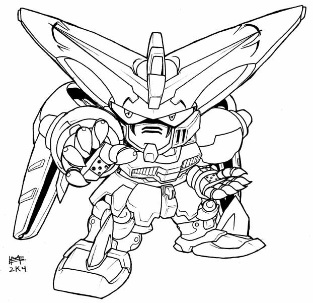 Gundam Coloring Pages
 SD Master Gundam lineart by Mintyrobo on DeviantArt