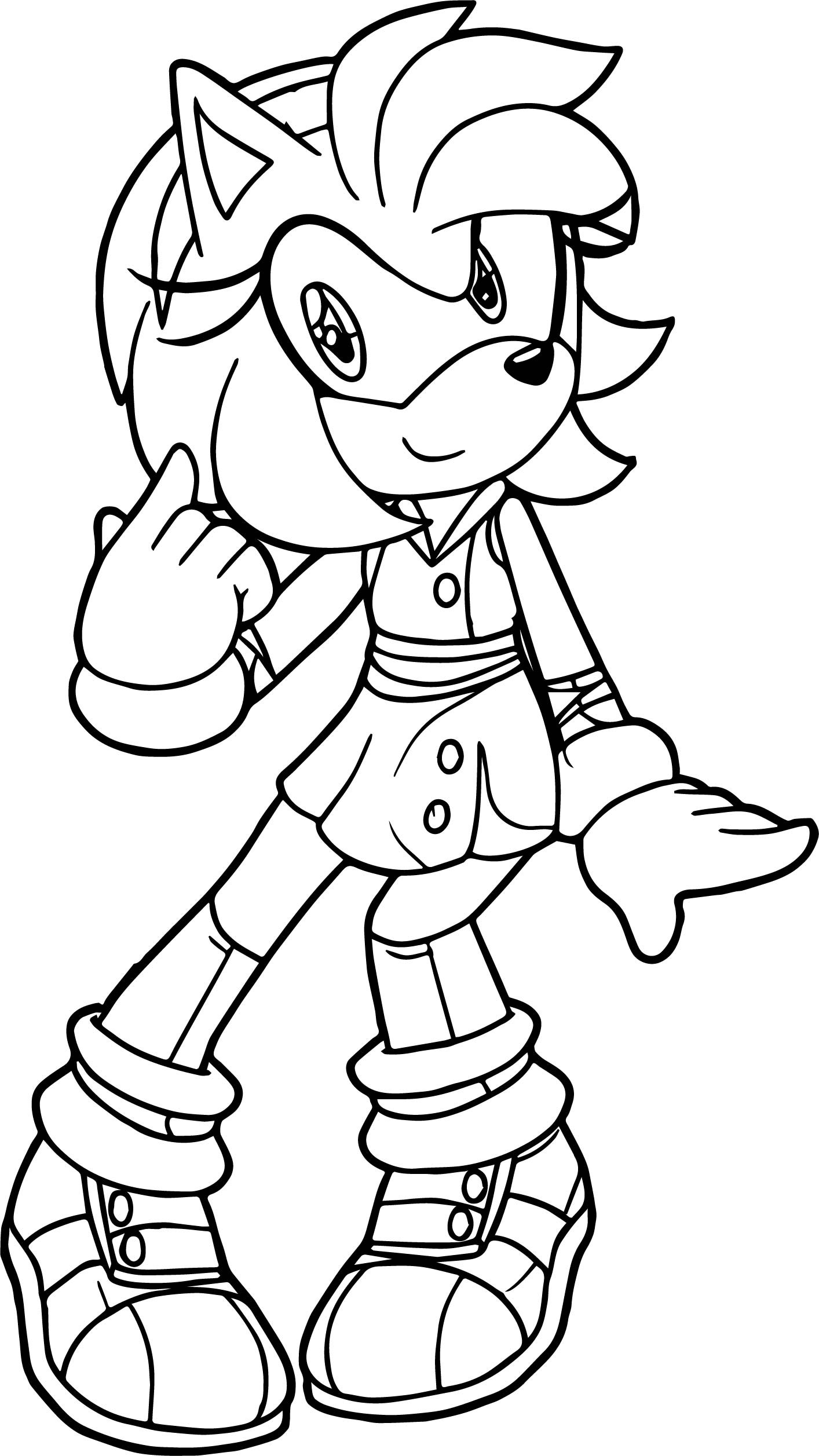 Hair Coloring Book
 Amy Rose My Hair Coloring Page