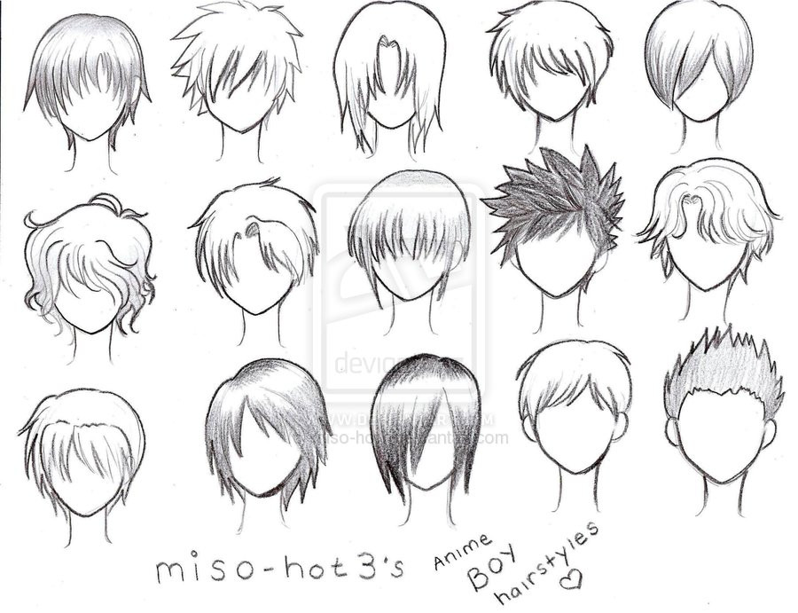 Best ideas about Hairstyles Drawing Male
. Save or Pin ANIME BOY HAIRSTYLES = by pmtrix on DeviantArt Now.