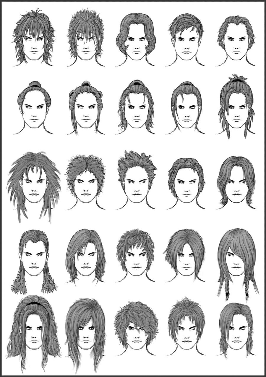 Best ideas about Hairstyles Drawing Male
. Save or Pin o Desenhar Mangá Gabaritos de Cabelos Now.