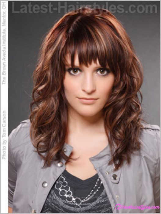 Hairstyles For Curly Hair With Bangs
 Curly layered haircuts with bangs AllNewHairStyles