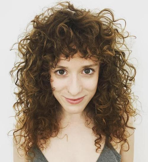 Hairstyles For Curly Hair With Bangs
 40 Cute Styles Featuring Curly Hair with Bangs