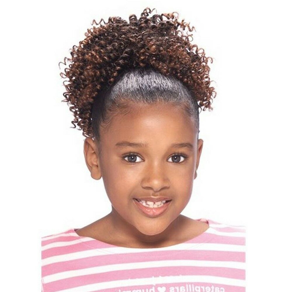 Hairstyles With Weave For Kids
 Model Model Glance Kids Draw String Ponytail Curly Weave