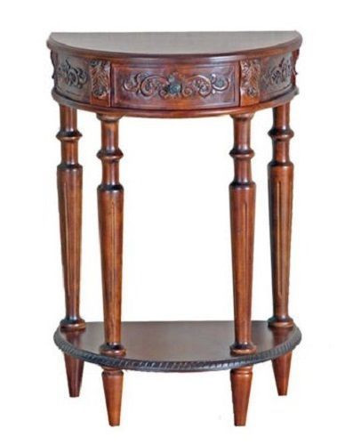 Best ideas about Half Moon Entryway Table
. Save or Pin Small Half Moon Console Accent Table Antique Walnut Stain Now.