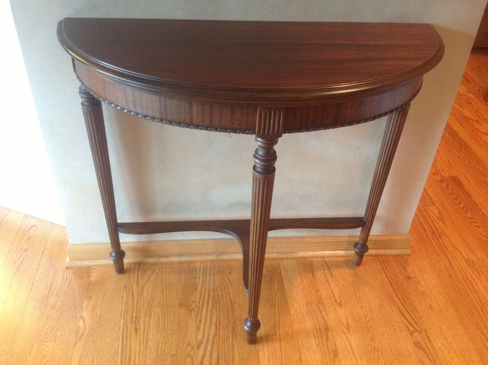 Best ideas about Half Moon Entryway Table
. Save or Pin VINTAGE HALF MOON ENTRY ACCENT TABLE DEMILUNE FOYER Now.