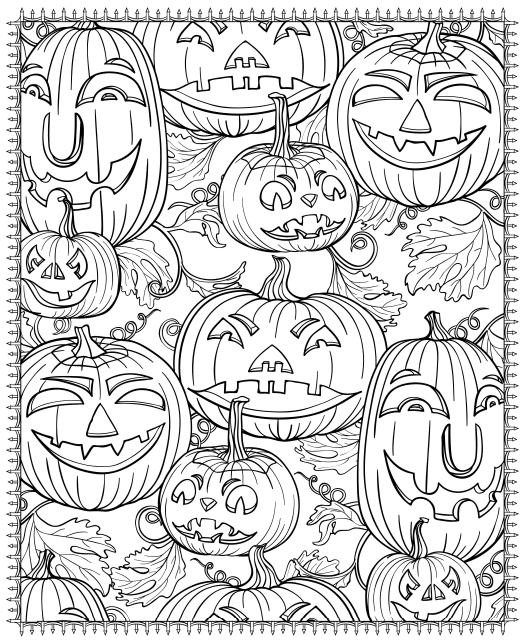 Halloweeen Coloring Pages For Teens
 Free Printable Halloween Coloring Pages for Adults Best