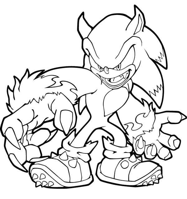 Halloween Coloring Pages For Boys Sonic
 Desenho de Sonic feroz para colorir Tudodesenhos