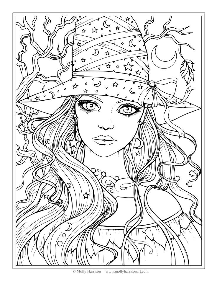 Halloween Coloring Pages For Girls 15 And Up
 Free Printable Grown Up Coloring Pages Halloween Disney