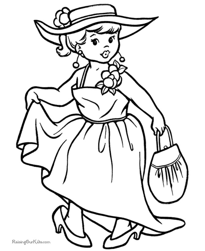 Halloween Coloring Pages For Girls 15 And Up
 Halloween girl coloring pages 008