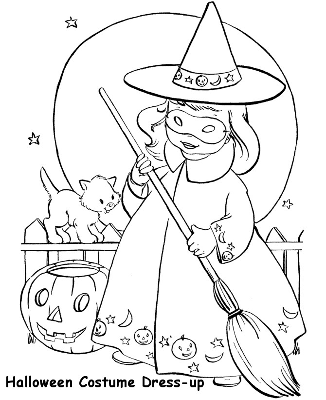 Halloween Coloring Pages For Girls
 Free Printable Witch Coloring Pages For Kids
