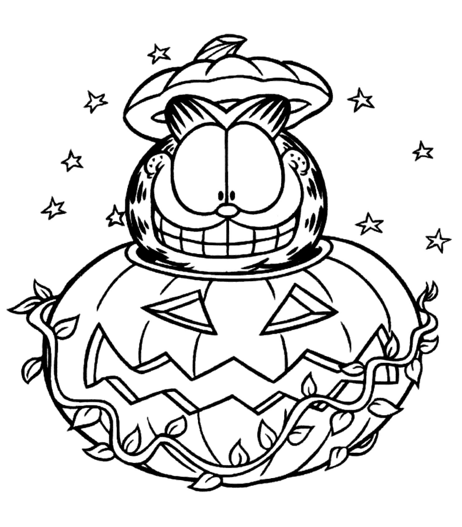 Halloween Coloring Pages For Kids Free
 Garfield Halloween Coloring Pages For Kids Printable Free