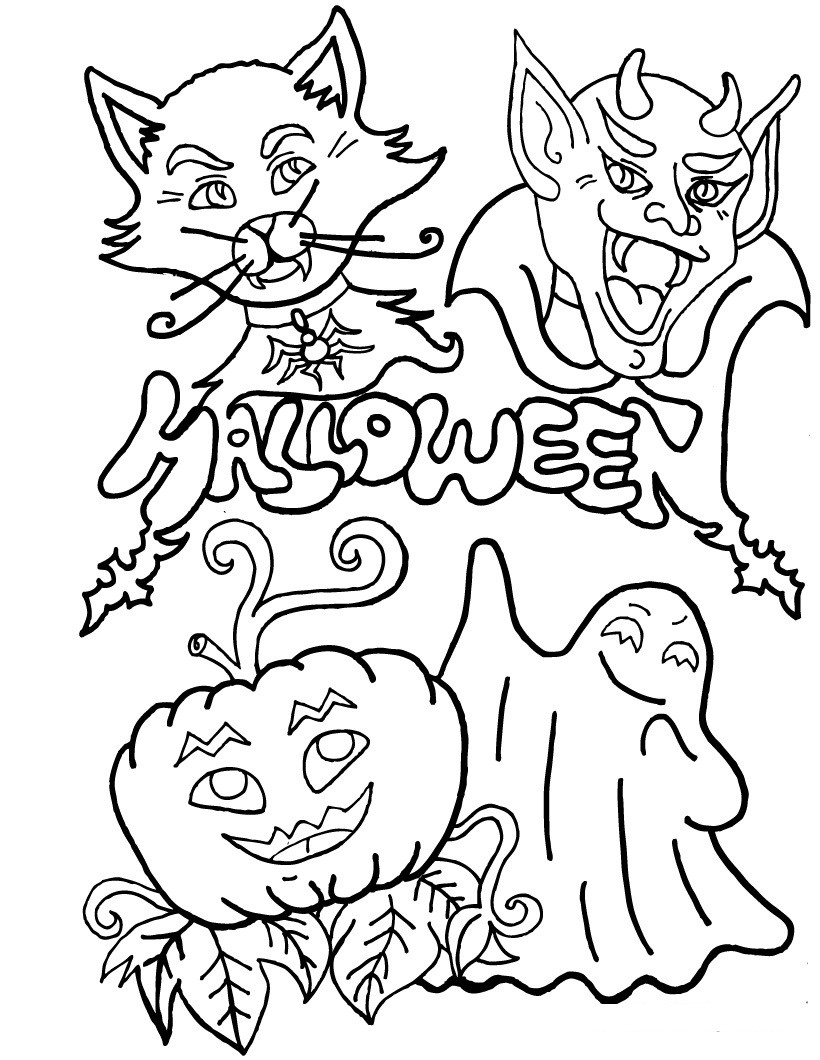 Halloween Coloring Sheet
 Free Printable Halloween Coloring Pages For Kids