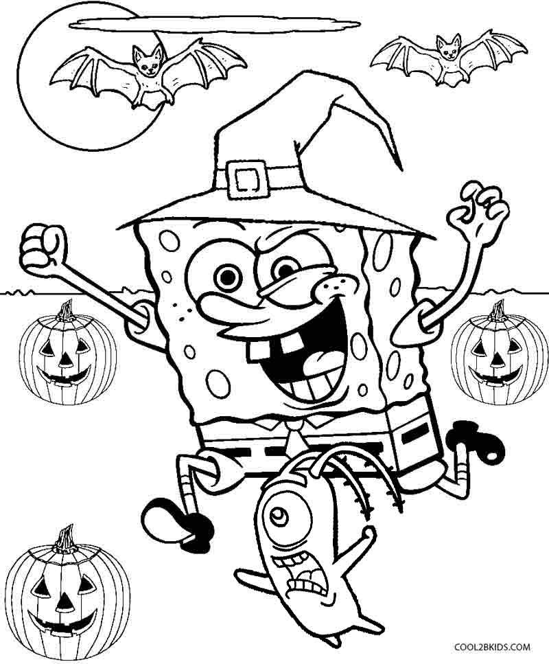 Halloween Coloring Sheet
 Printable Spongebob Coloring Pages For Kids