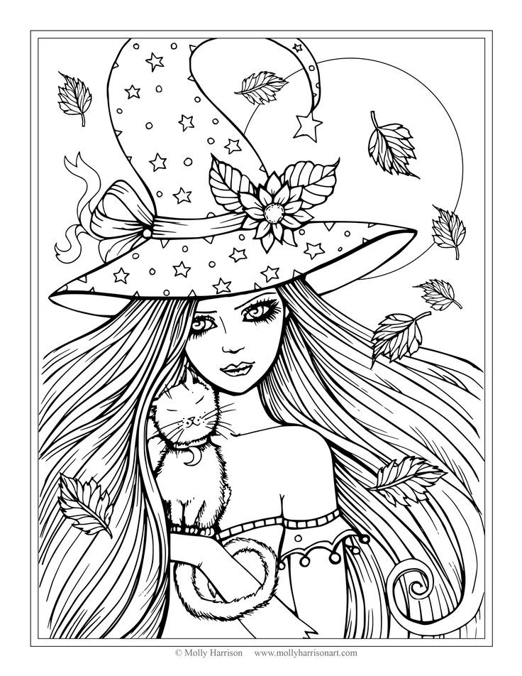 Best ideas about Halloween Coloring Sheets For Girls
. Save or Pin girly halloween coloring pages girl halloween coloring Now.