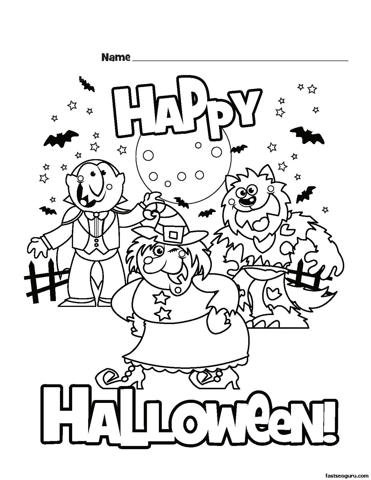 Halloween Free Coloring Pages Printable
 Best of Free Halloween Coloring Pages Bestofcoloring