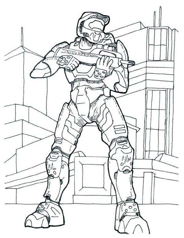 Halo Master Chief Coloring Sheets For Kids
 Free Printable Halo Coloring Pages For Kids