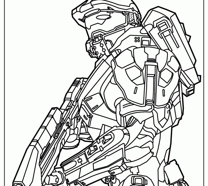 Halo Master Chief Coloring Sheets For Kids
 Halo 4 Master Chief Drawing at GetDrawings