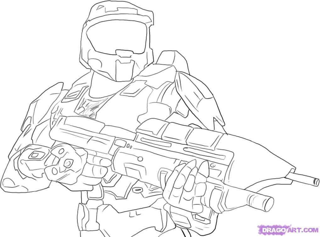 Halo Master Chief Coloring Sheets For Kids
 Halo 3 Coloring Pages Master Chief Coloring Pages AZ